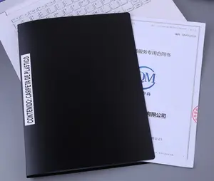 Office supplies multi-pocket black file folder
