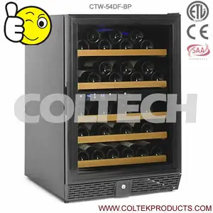 54 bouteilles double zone intégré compresseur refroidisseur de vin, TOP 10 fabrication en chine