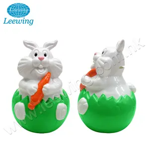 Hot Sale Festival Promotional Gift Item Plastic Blown Easter Rabbit Shape Money Saving Box Animal Coin Bank Piggy Banks