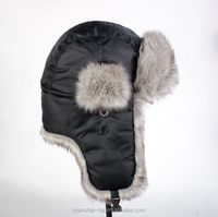 2023 invierno piel sintética rusa Ushanka, sombrero de trampero y pasamontañas