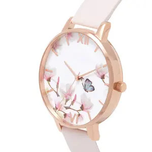 Fashon Bijoux Robe De Soirée Relojes Hombre Sympa 3D Effet D'impression Fleur Cadran Japon Miyota Quartz Femmes montres