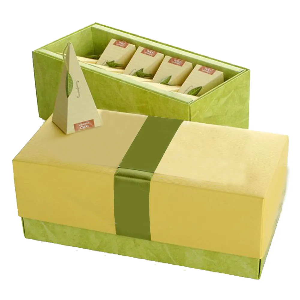 Custom tea bags paper packaging box with soy ink printing