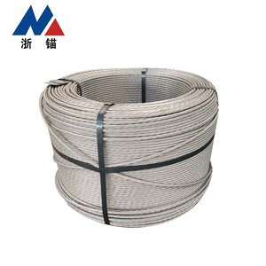 1X3 <span class=keywords><strong>1X7</strong></span> 1X19จุ่มร้อนชุบสังกะสีแรงดึงสูงลวดพีซีสาระเหล็ก - Product Image 1