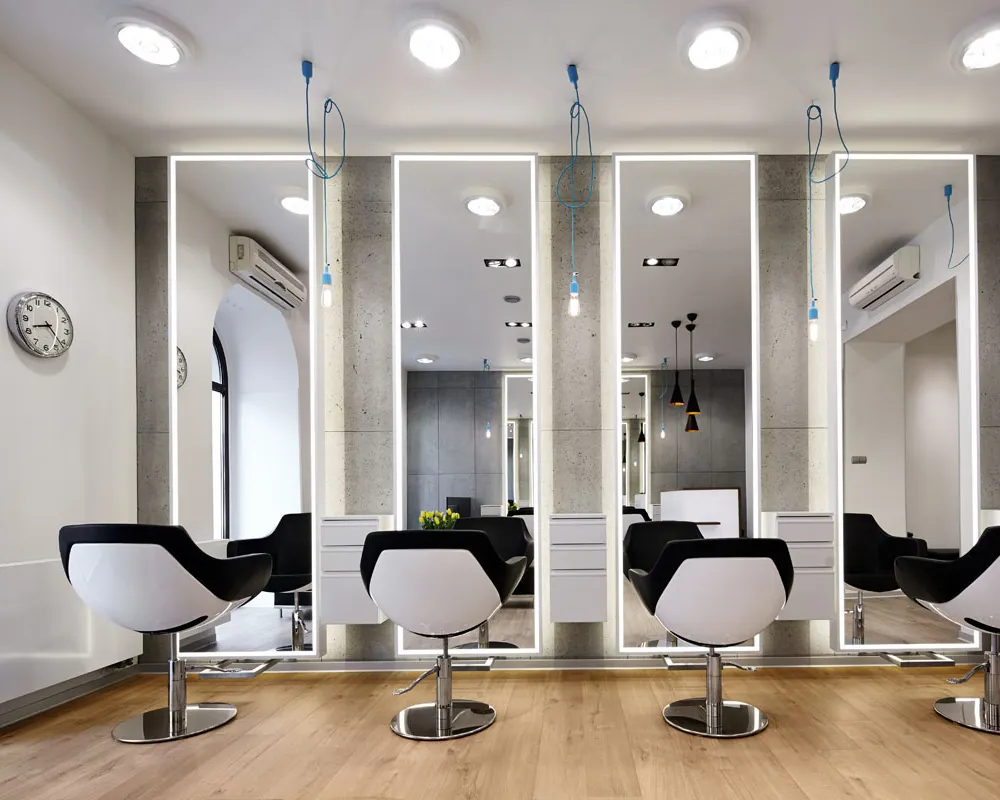 Cao Cấp Tóc Salon Hiển Thị Nội Thất Cho Thiết Kế Cửa Hàng