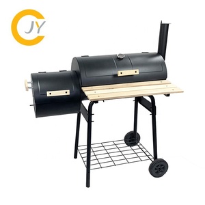 Double Side <strong>Barrel</strong> Smoker Charcoal Barbecue <strong>Grill</strong> Trolley <strong>Bbq</strong> <strong>Grill</strong> for Camping Smoker - Product Image 6