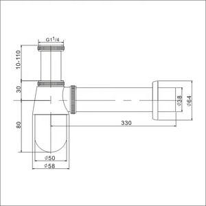 Fine-modello a buon mercato Kingchun lavabo <span class=keywords><strong>tubo</strong></span> di <span class=keywords><strong>scarico</strong></span> lavabo bagno sifone bottiglia ottone trappola lavello (J282) - Product Image 2