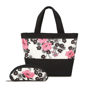 Zaino da scuola per bambini multifunzionale personalizzato con matita da pranzo zaino da donna in tela di alta qualità con stampa floreale 3 in 1 - Product Image 2