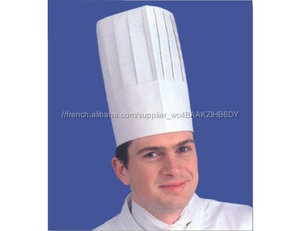 toque Jetable de cusinier en papier rond/classique viscose - Product Image 4
