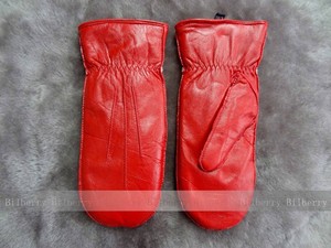 Señora Bebé <span class=keywords><strong>Manopla</strong></span> Invierno Guantes <span class=keywords><strong>de</strong></span> Cuero <span class=keywords><strong>de</strong></span> piel <span class=keywords><strong>de</strong></span> Cabra Genuina - Product Image 3