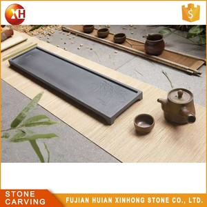 Gros Belle Servir Carve Rond <span class=keywords><strong>Pierre</strong></span> Plateau de Thé - Product Image 6