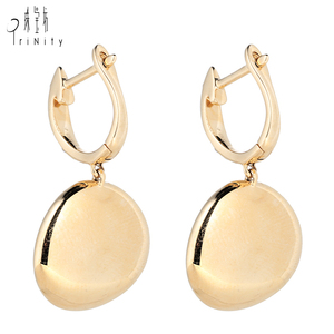 ที่มีคุณภาพสูงที่ทำด้วยมือแหวนหู18พันทองสีน้ำตาลเพชรต่างหูวินเทจสำหรับผู้หญิงการออกแบบใหม่ - Product Image 4