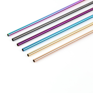 Hot!!! Stainless Steel rainbow Colored Metal <strong>Straws</strong> <strong>for</strong> <strong>Drinking</strong> - Product Image 5