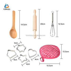 11 pièces costumes de cosplay pour enfants, enfants de 3 à <span class=keywords><strong>7</strong></span> <span class=keywords><strong>ans</strong></span> tablier cuisine jeu de rôle ensemble de jouets - Product Image 4