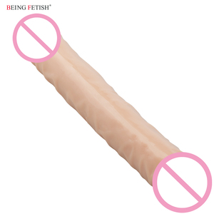 12'' Realistische PVC Zachte Dubbelzijdige <span class=keywords><strong>Dildo</strong></span> voor Homoseksuele Vrouwen 100% Waterdicht Seks Speelgoed Fetish CE Gecertificeerd - Product Image 5