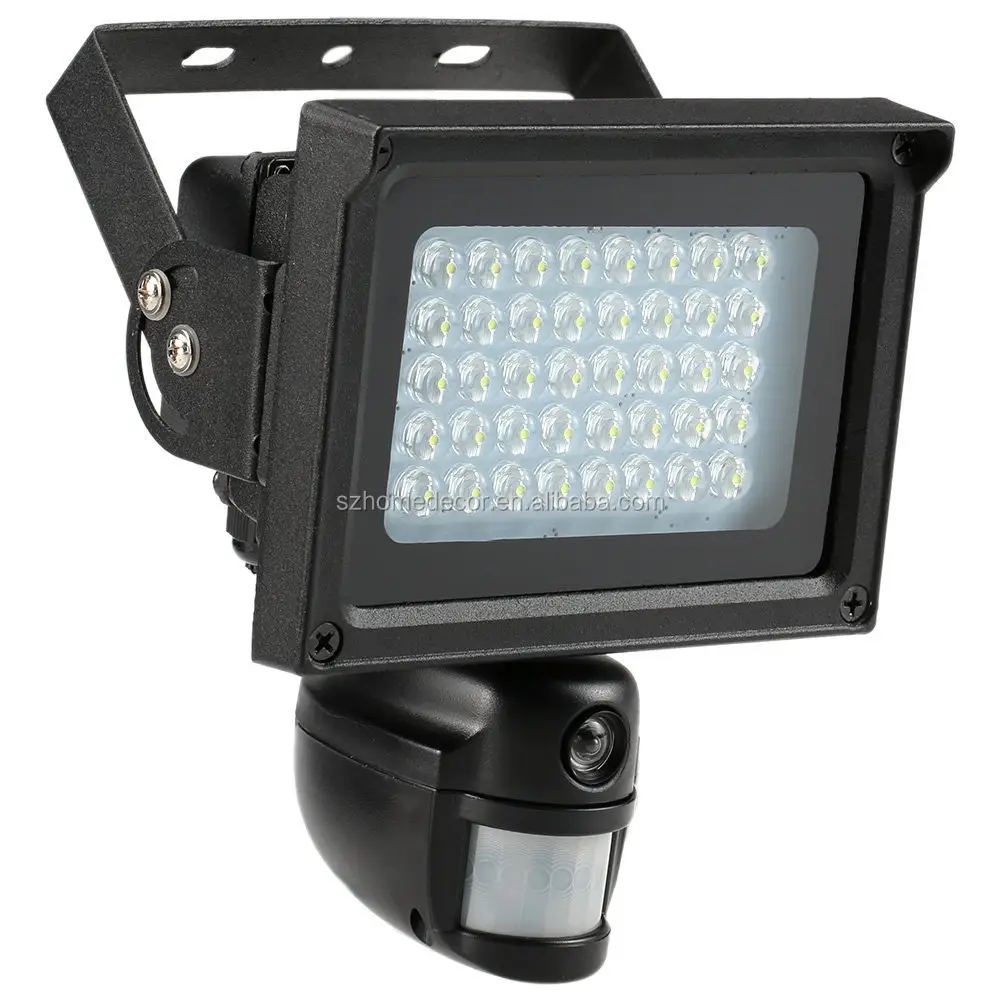 New 40 IR LED Floodlight Wall Lamp 720P HD Security Camera DVR Recorder PIR Motion Solar Energy Charge BuiltインBattery