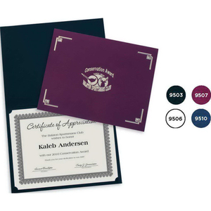 Titulaires de diplômes en relief en feuille d'or classique Couverture de certificat en papier imprimé pour le dépôt de produits avec logo personnalisé - Product Image 2
