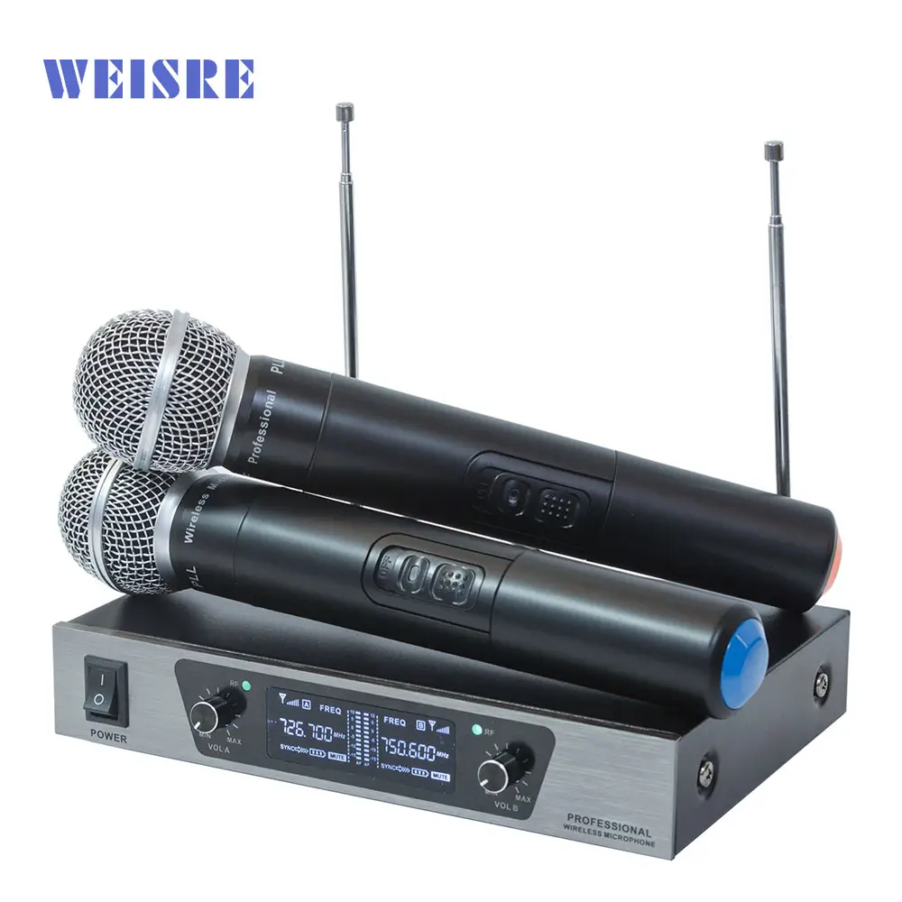 Kleine kleine draagbare hoge gevoelige draadloze microfoon, goedkope verborgen onderwijs outdoor karaoke microfoon