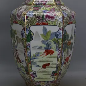 Vase chinois en céramique pour collection à la main, nouveau, classique, en porcelaine, avec douze signes du zodiaque chinois