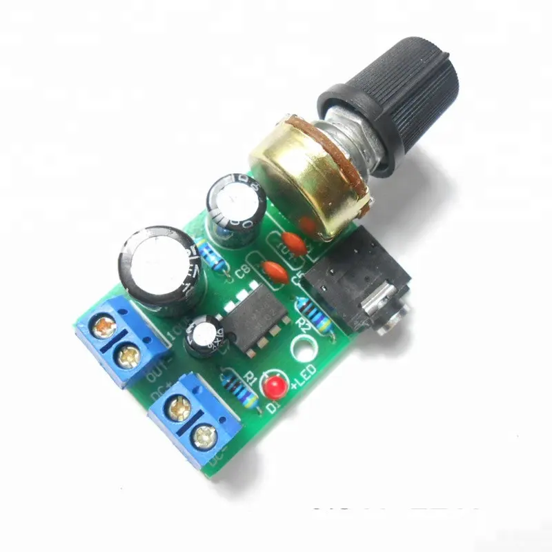 Taidacent Simple Low Voltage Battery Operation Lm386 Car Headphone Stereo Audio Mono Power Amplifier Amp Circuit Module