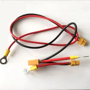 Adaptador 12awg xt60 para xt90 macho, cabo de extensão automotiva, 50cm, longo, conector automático, carga de bala, fio de chumbo