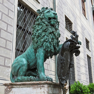 Statua di rame del <span class=keywords><strong>leone</strong></span> del bronzo del giardino della decorazione esterna - Product Image 3