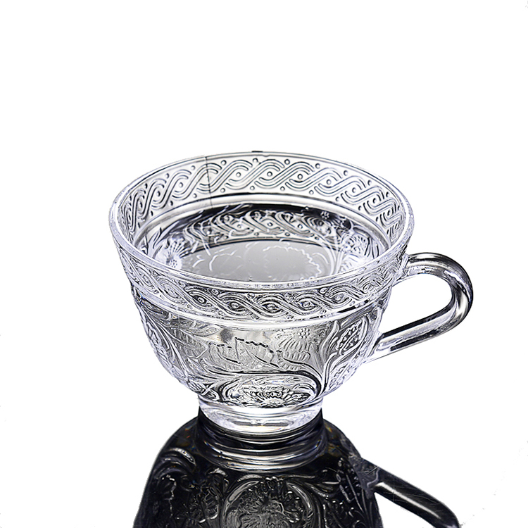 Wholesale Custom China glass tea cup and saucer set