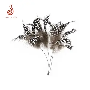 High quality pearl chicken feather with iron wire for jewelry making home decoration