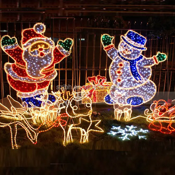 Tamaño de la vida comercial venta al por mayor decoraciones de navidad al aire libre hecho en china