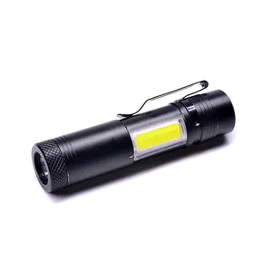 可缩放迷你手电筒紧急检查笔灯，野营、应急和工业用3种模式亮度袖珍工作灯。