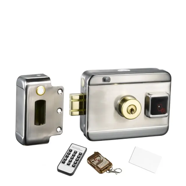 Electric rim door lock with Keys both Inside and Outside electric rim lock