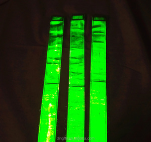 Sáng 8cm màu xanh lá cây màu vàng phản quang cảnh báo Băng PVC vành đai cho an toàn vest - Product Image 1