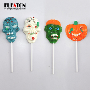 Bonbons multicolores aromatisés aux fruits, crâne factice, <span class=keywords><strong>sucette</strong></span> en guimauve artisanale pour Halloween - Product Image 4
