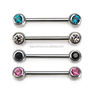 316L in acciaio inox falso barbell capezzolo piercing gioielli