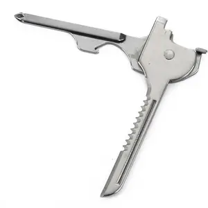 Nouveaux outils de survie pour le <span class=keywords><strong>camping</strong></span>, les voyages en plein air, outils tactiques, clé multifonctionnelle 6 en 1, mini couteau pliant - Product Image 1