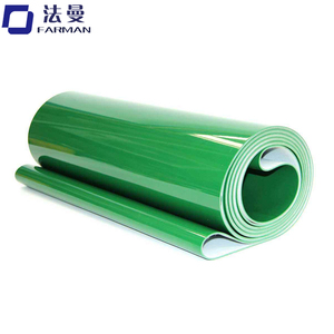 Licht Pvc Pu Smooth Plain Transportband Met Zwart, Groen, Wit, Blauw Kleur In Roll Size: 2M * 100M - Product Image 1