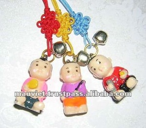 Figurine de poupée vietnamienne en résine artificielle la plus vendue, mascotte pour la décoration intérieure et accessoires de porte-clés - Style vietnamien - Product Image 5