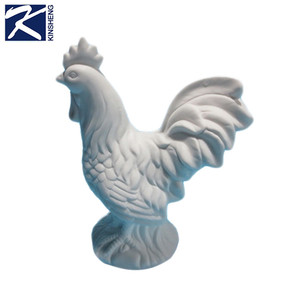 Decoración artesanía porcelana estatuilla Gallo - Product Image 1