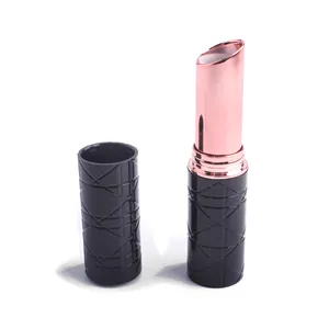 China supplier bevel connection high quality black lipstick tube