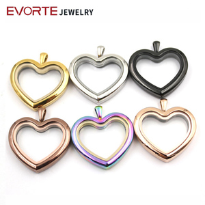 Evorte ที่กำหนดเอง<span class=keywords><strong>2023</strong></span>ใหม่แฟชั่นหัวใจแม่เหล็ก316L สแตนเลสลอยเสน่ห์จี้แก้วล็อกเกตสำหรับสร้อยคอเครื่องประดับ - Product Image 5
