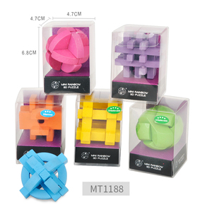 Assortimento di mini <span class=keywords><strong>puzzle</strong></span> <span class=keywords><strong>3D</strong></span> colorati in legno per bambini e <span class=keywords><strong>adulti</strong></span> - Product Image 6