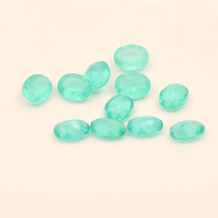 Natural quaretz mixed with Glass Clear Green Paraiba Tourmaline Gemstone Beads for Jewelry Making