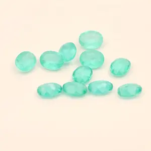 Natural quaretz mixed with Glass Clear Green Paraiba Tourmaline Gemstone Beads for Jewelry Making