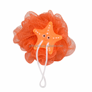 Hot Sell Net Banho Soft Mesh Baby Loofah Esponja Com Brinquedos Animais têm vantagens em qualidade - Product Image 5
