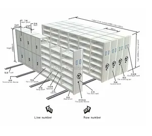 Estantería móvil de acero para la escuela, almacenamiento de archivos compacto manual, gran oferta