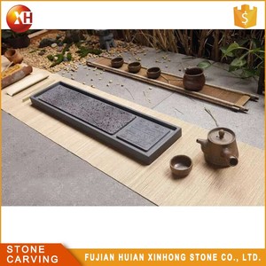 Gros Belle Servir Carve Rond <span class=keywords><strong>Pierre</strong></span> Plateau de Thé - Product Image 5