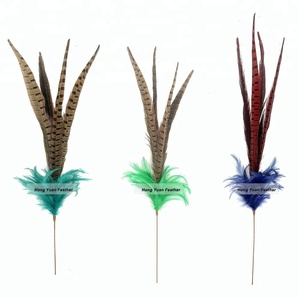 ดอกไม้ประดิษฐ์สำหรับตกแต่งต้นคริสต์มาสทำจากขนนกธรรมชาติของจริง-สนุกกับการตกแต่ง - Product Image 1