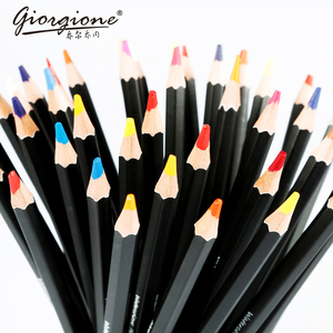Sampel Gratis Strip Ujung Emas Hitam Barrel Hitam Superior 3.8 Mm Pensil Cat Air Profesional <span class=keywords><strong>48</strong></span> 72 120 untuk Melukis Seniman