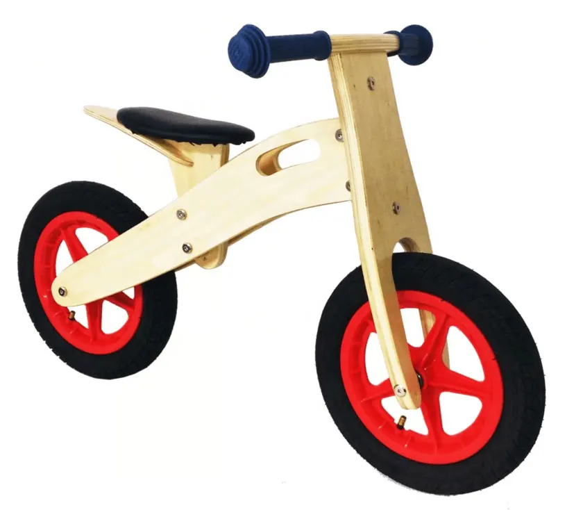 Bicicleta de juguete educativa de madera para niños, venta al por mayor, WCB001