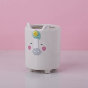 <span class=keywords><strong>Maceta</strong></span> suculenta en forma de <span class=keywords><strong>unicornio</strong></span> para decoración del hogar, Animal de dibujos animados de cerámica - Product Image 2