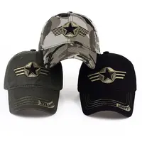 หมวกเบสบอลกองทัพอากาศสหรัฐฯ6แผงหมวกกีฬาหมวกผ้าฝ้ายผ้ายีนส์หมวกเบสบอลยุทธวิธี